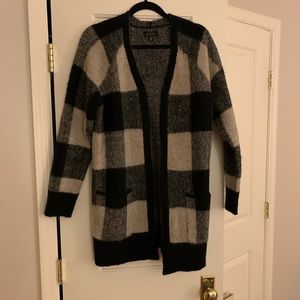 Lucky Brand plaid heavy cardigan